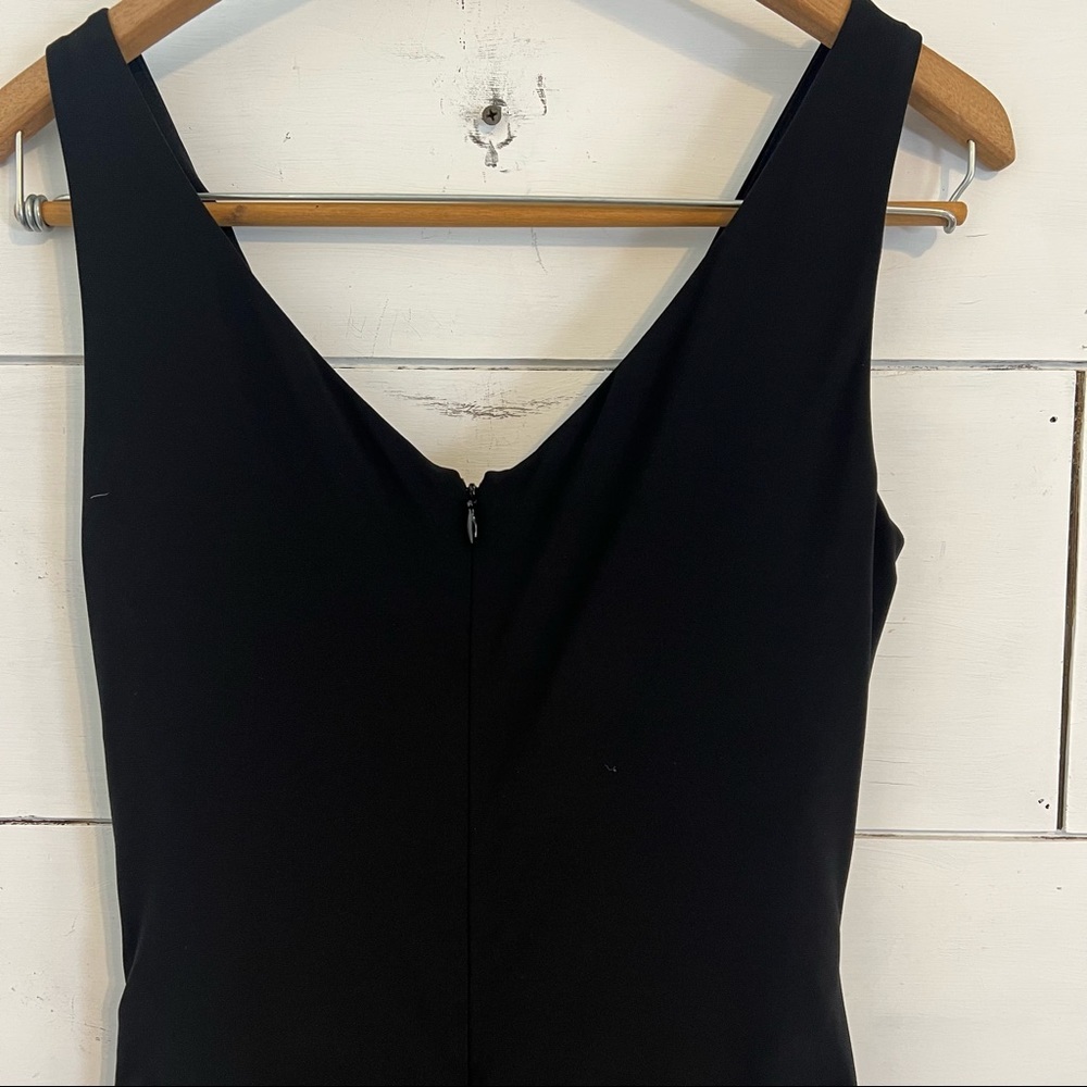 Nine West Black Sleeveless Jumpsuit with Asymmetrical Bodice. Size 4. - Picture 7 of 14